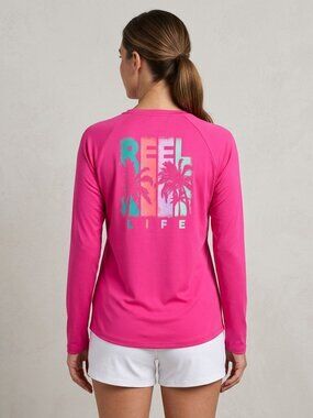 Reel Life Womens Performance Long Sleeve XXL Moisture Wicking UPF Protect Shirt